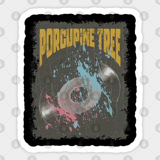 Porcupine Tree Vintage Vynil Sticker by K.P.L.D.S.G.N